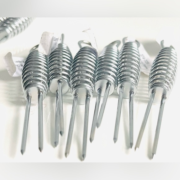 CRATE & BARREL Chrome Spiral Corn Pick (374-725) Made in Japan (set of 6) NEW - Picture 3 of 5